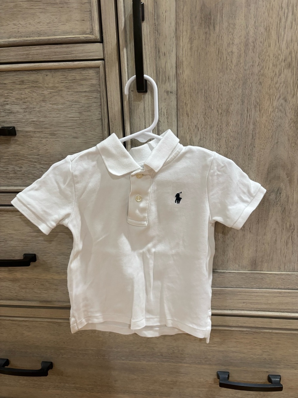 Ralph Lauren White Polo with Navy Pony - Kids